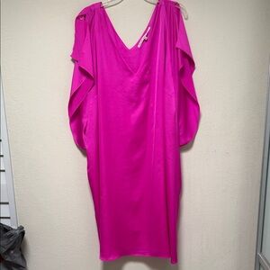 RACHEL Rachel Roy Vibrant Pink Midi Dress